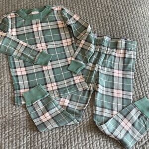 Hanna Andersson Plaid Green Kids Pajamas 5T